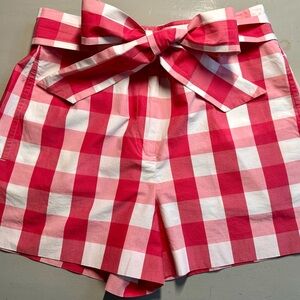Draper James | Parton Red & White Check | Sadie Shorts | Size 8